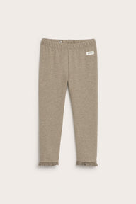 Kids’ brown leggings with brushed inside