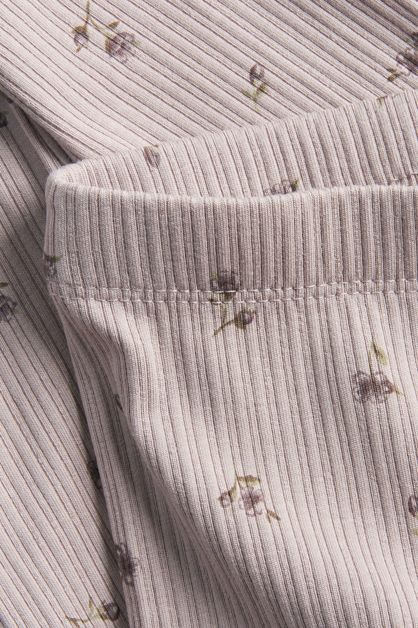Baby lilac ribbed floral leggings