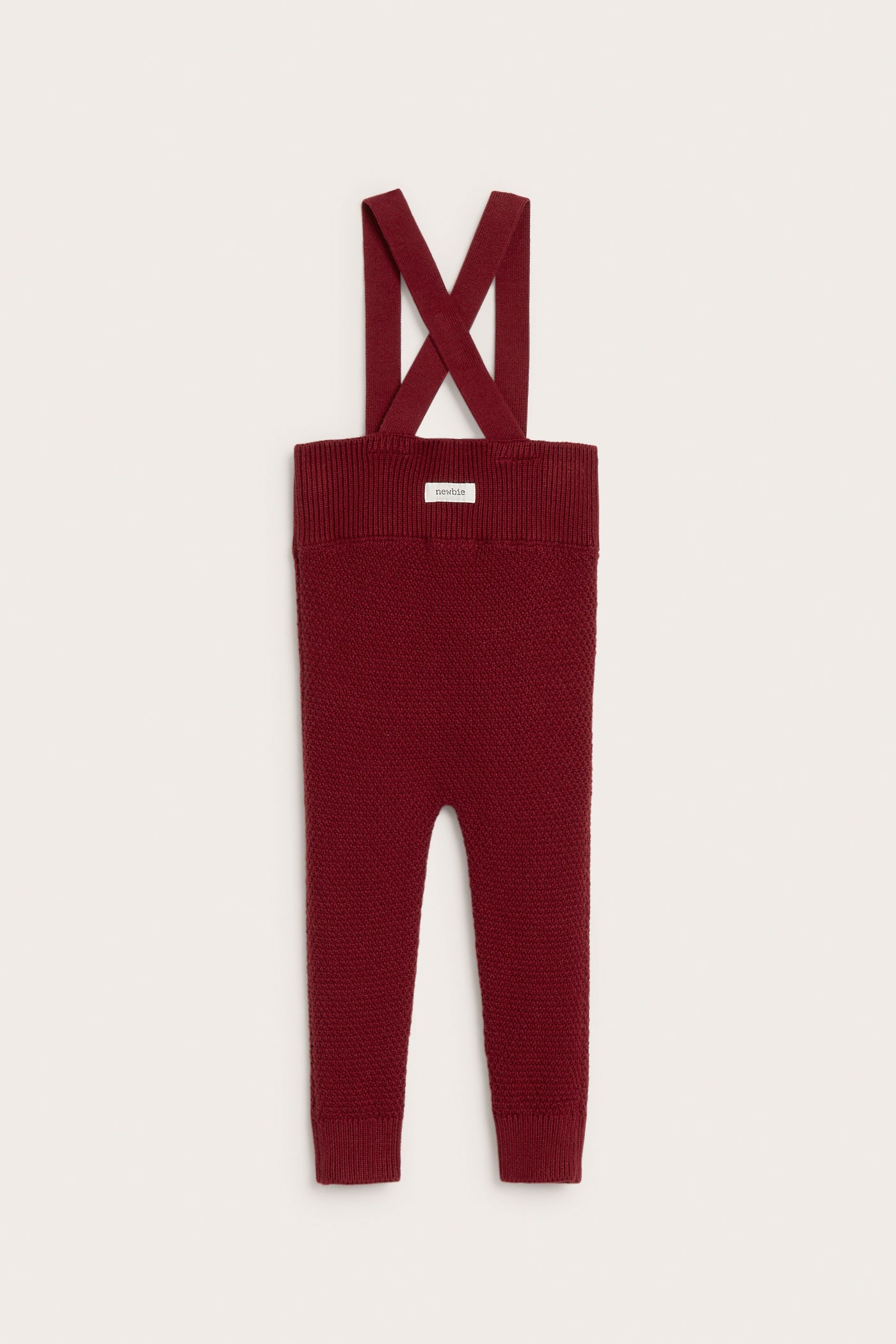 Baby red knitted dungarees