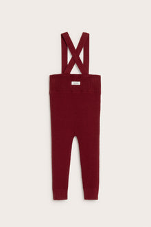 Baby red knitted dungarees