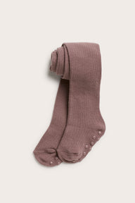 Baby pink ribbed tights