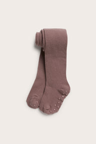 Kids pink ribbed tights