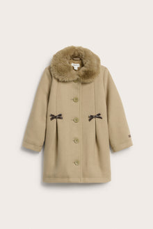 Baby & kids' brown faux fur collar coat