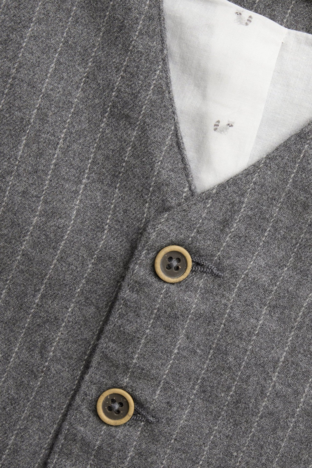 Kids' grey woven waistcoat