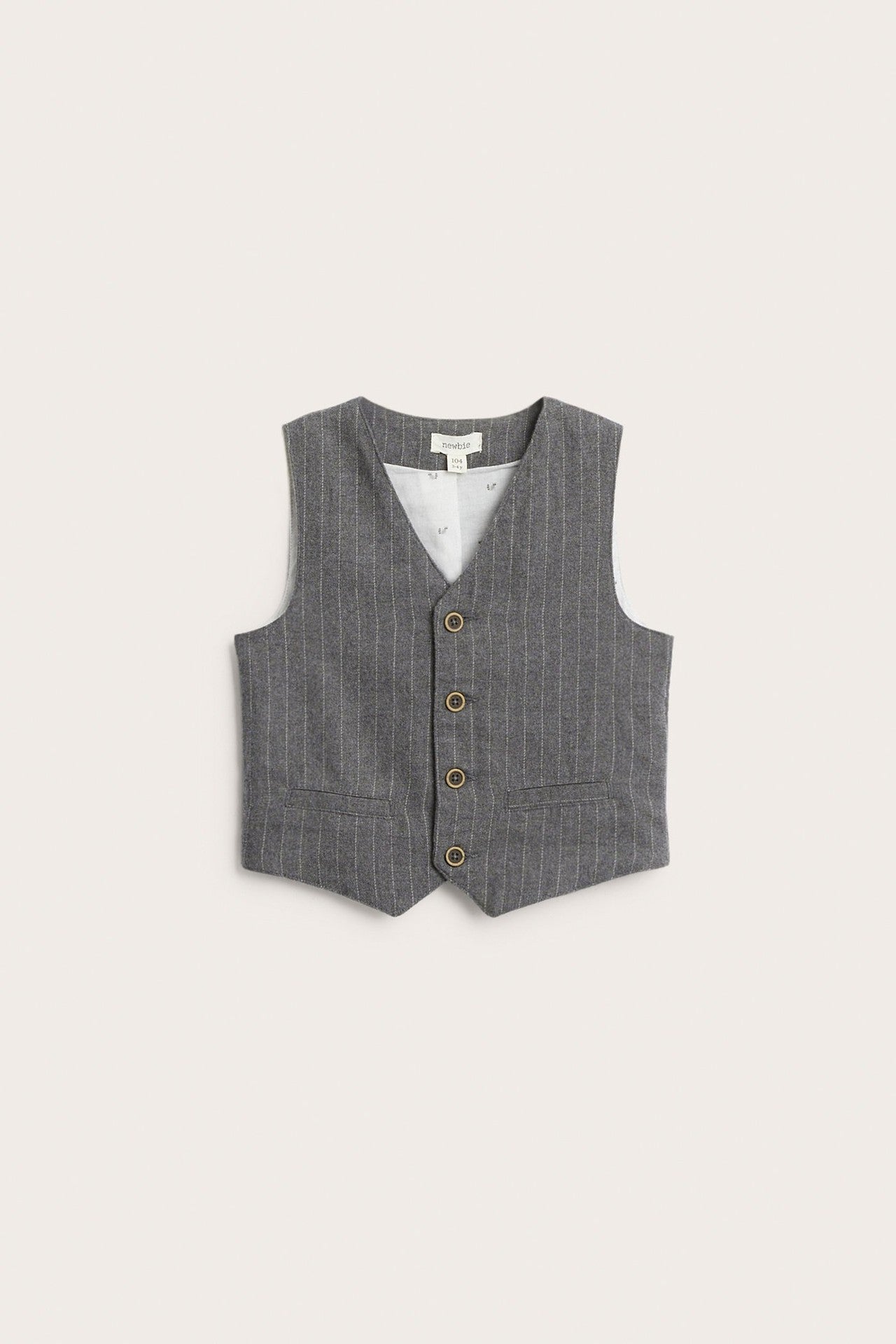 Kids' grey woven waistcoat