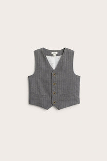 Kids' grey woven waistcoat
