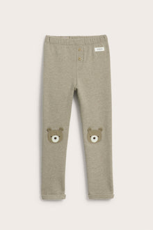 Kids’ brown leggings with brushed inside