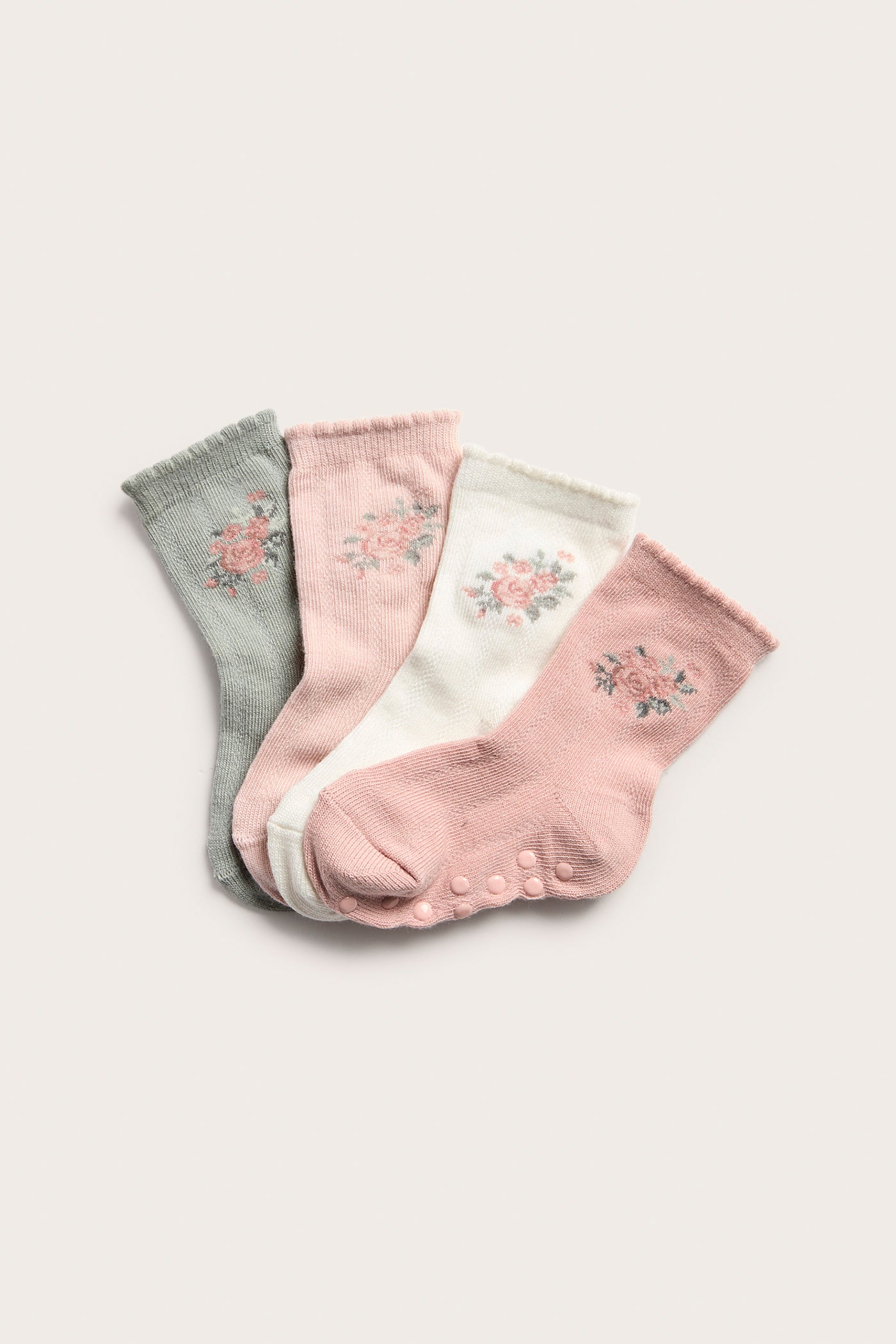 Baby multicolour floral socks 4pk