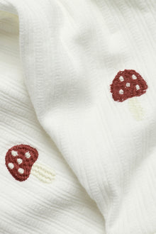 Baby white leggings with christmas embroidery