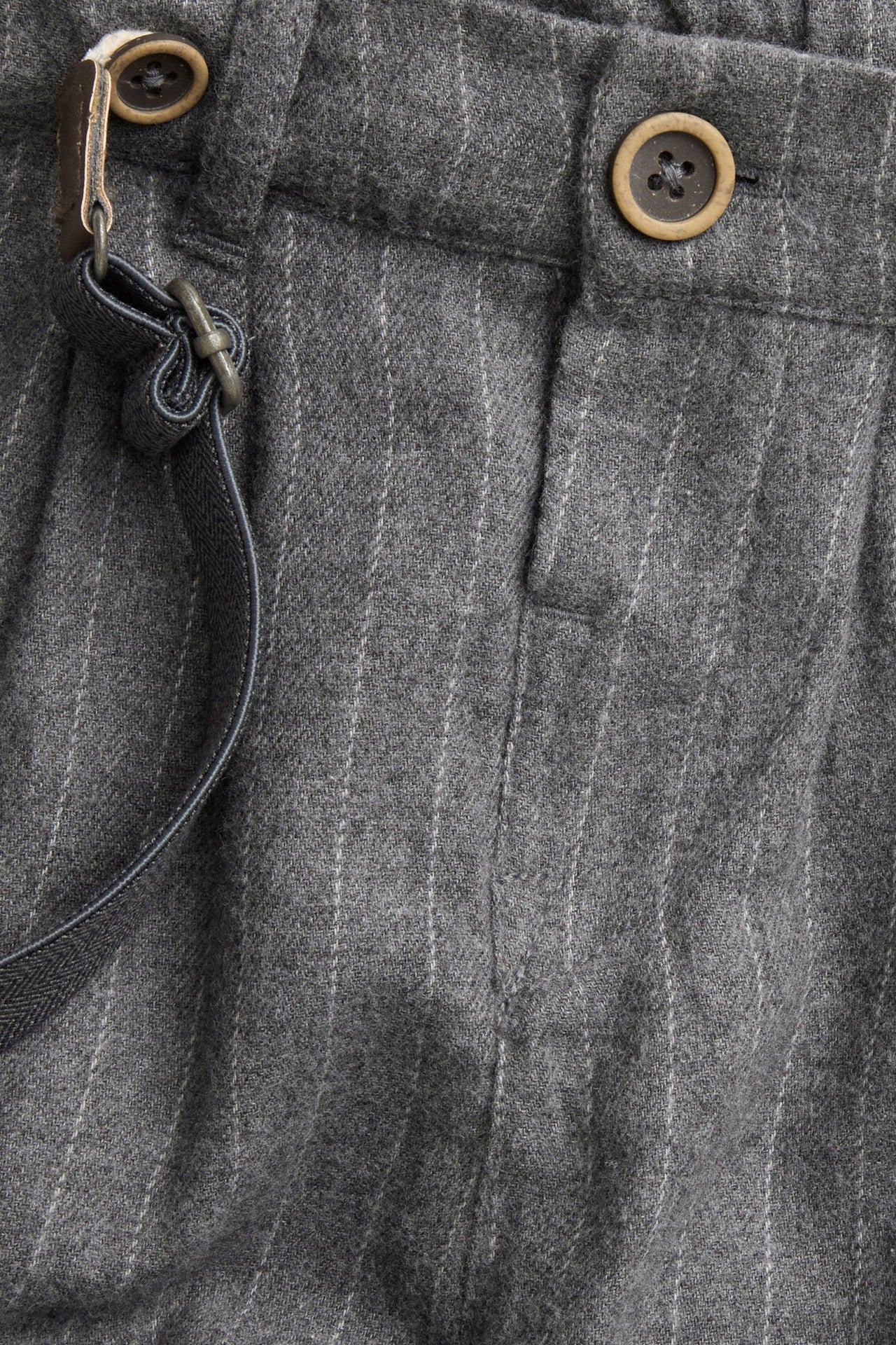 Baby grey trousers with suspenders