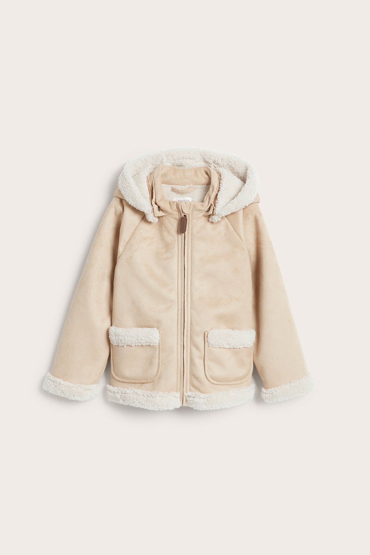 Kids´ beige shearling jacket