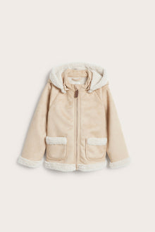 Kids´ beige shearling jacket