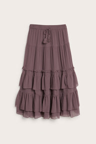 Women's lilac chiffon skirt