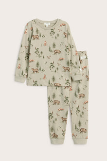 Baby & kids' green forest-patterned pyjamas
