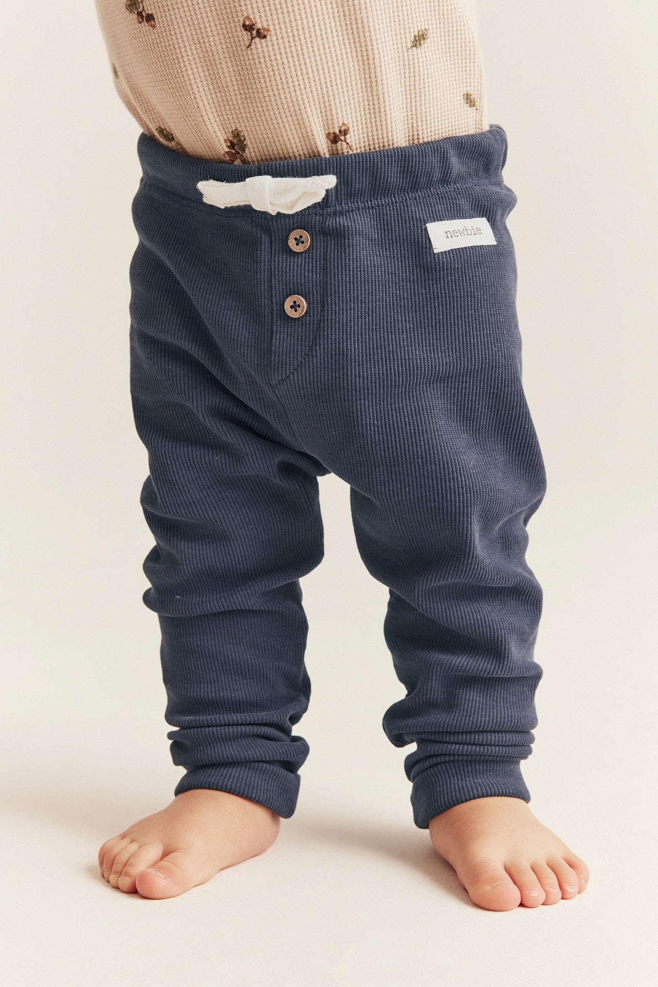 Baby blue ribbed leggings