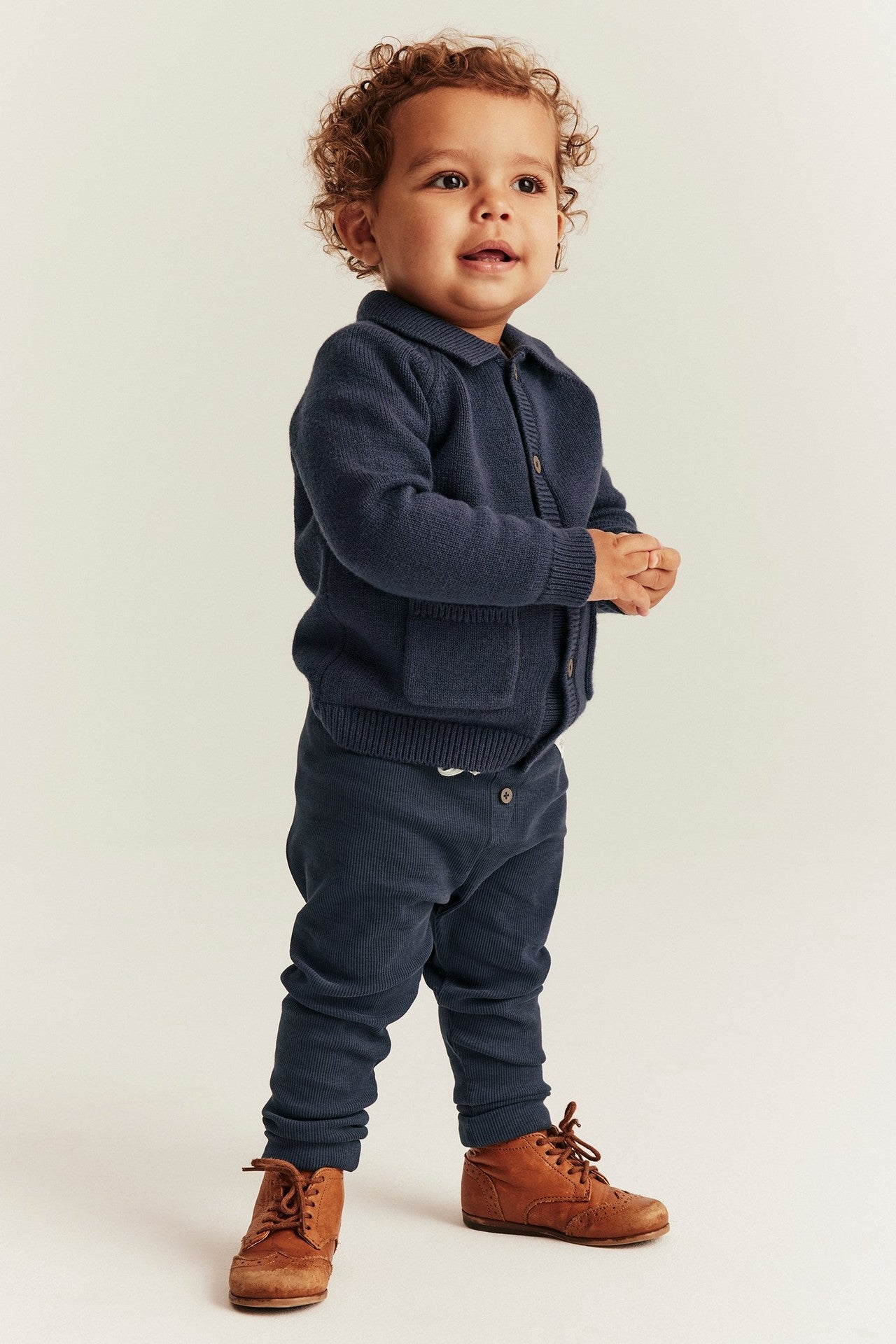 Baby blue ribbed leggings