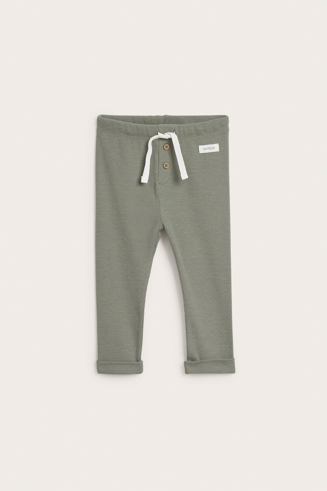 Baby green ribbed leggings