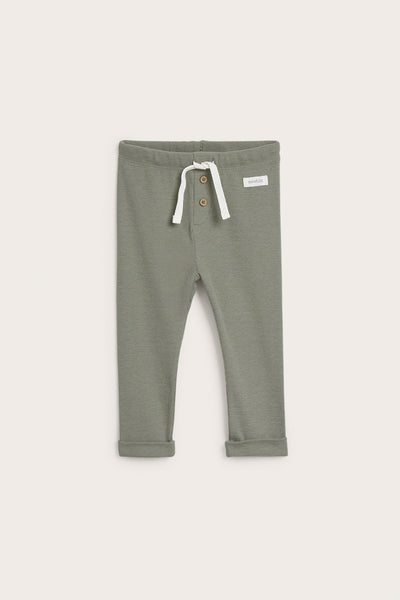 Baby green ribbed leggings