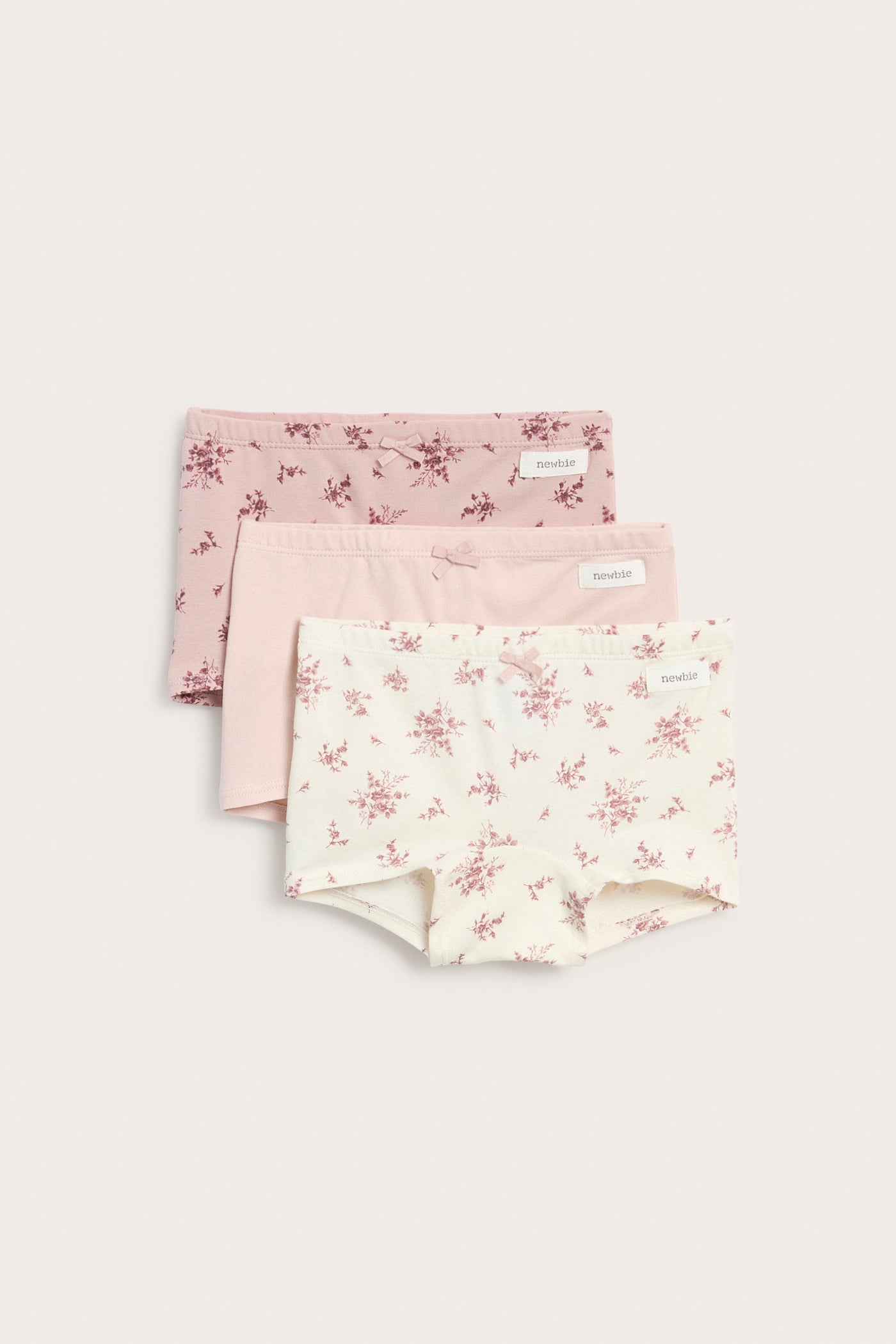 Kids' pink floral boxers 3-pack
