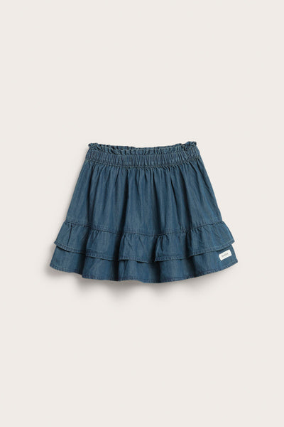 Baby & kids' blue denim skirt with frills