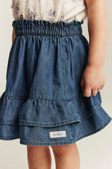 Baby & kids' blue denim skirt with frills