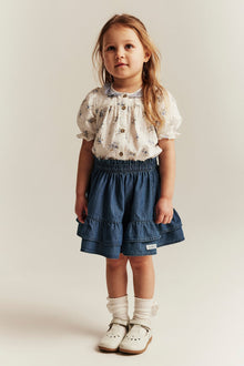 Baby & kids' blue denim skirt with frills