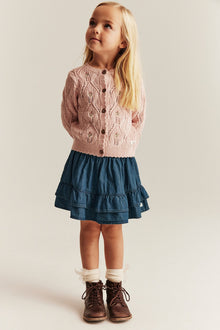 Baby & kids' blue denim skirt with frills
