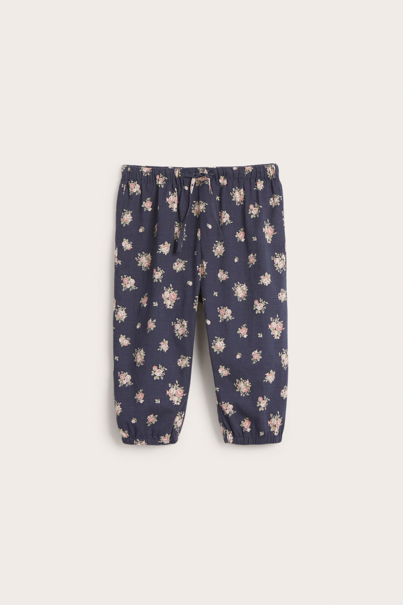 Baby blue floral trousers
