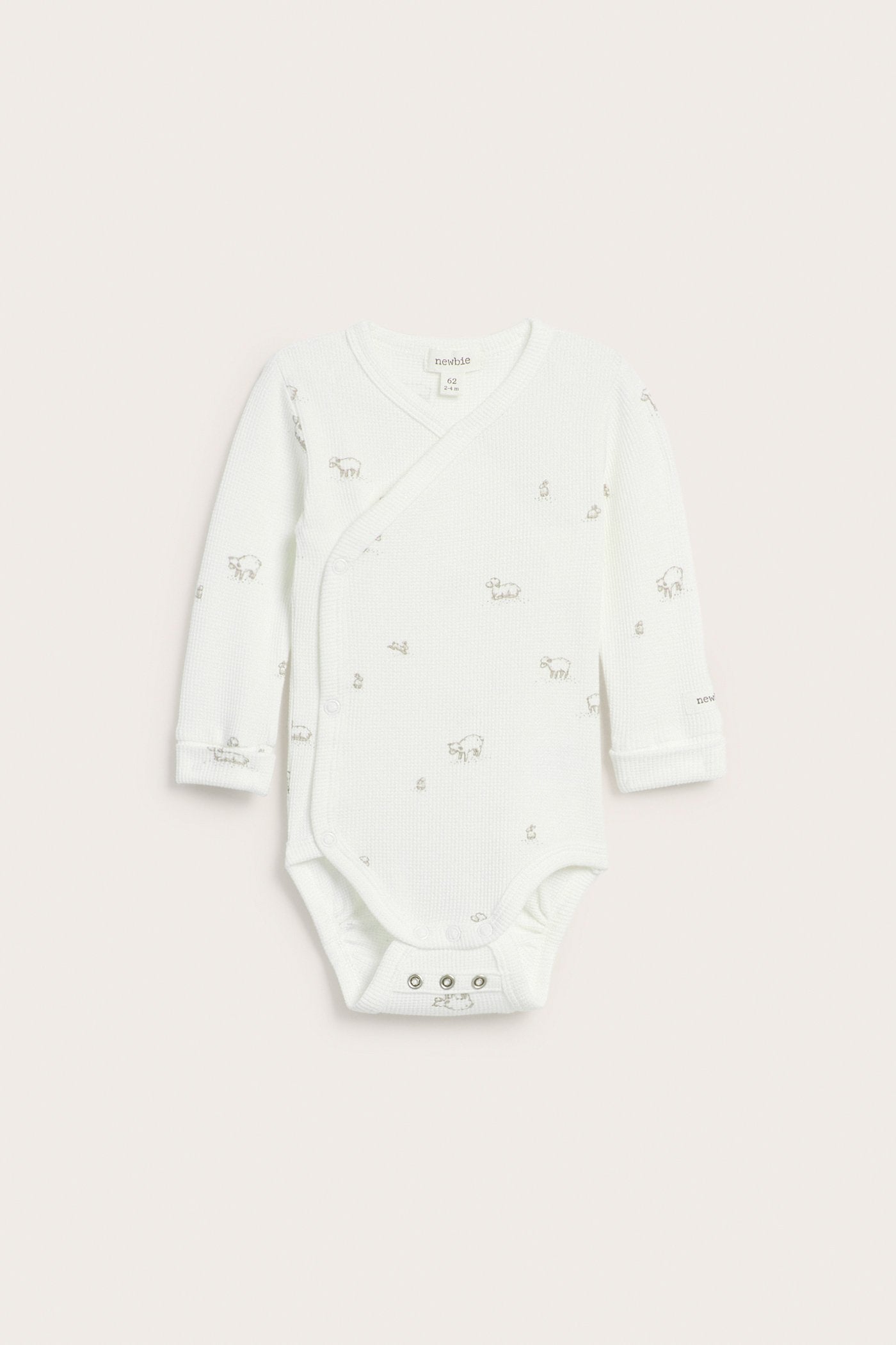 Baby white bodysuit with lamp print