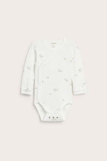 Baby white bodysuit with lamp print