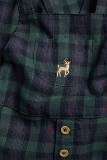 Baby blue checked dungarees