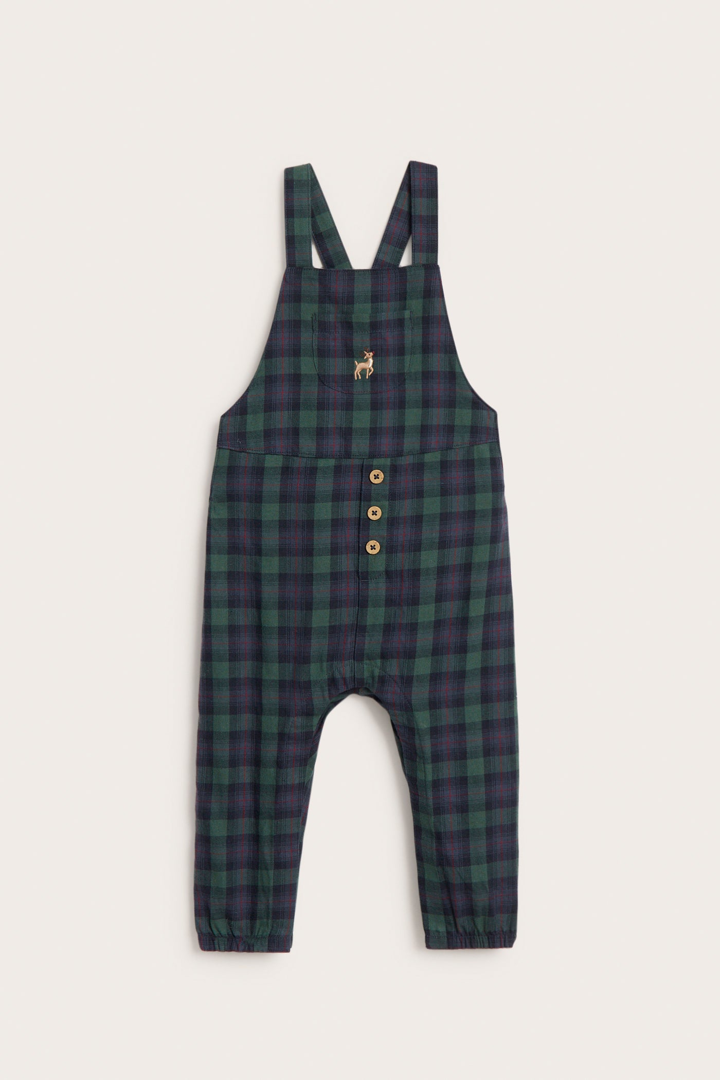 Baby blue checked dungarees