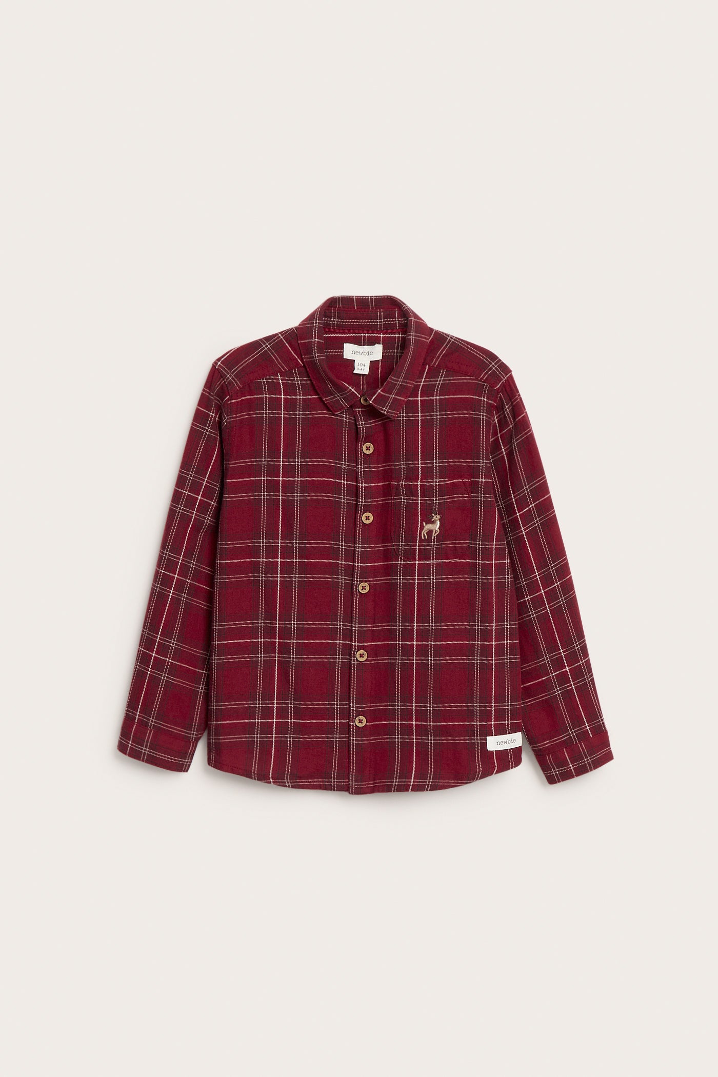 Kids´ red checked Christmas shirt