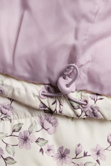 Women's beige floral padded jacket