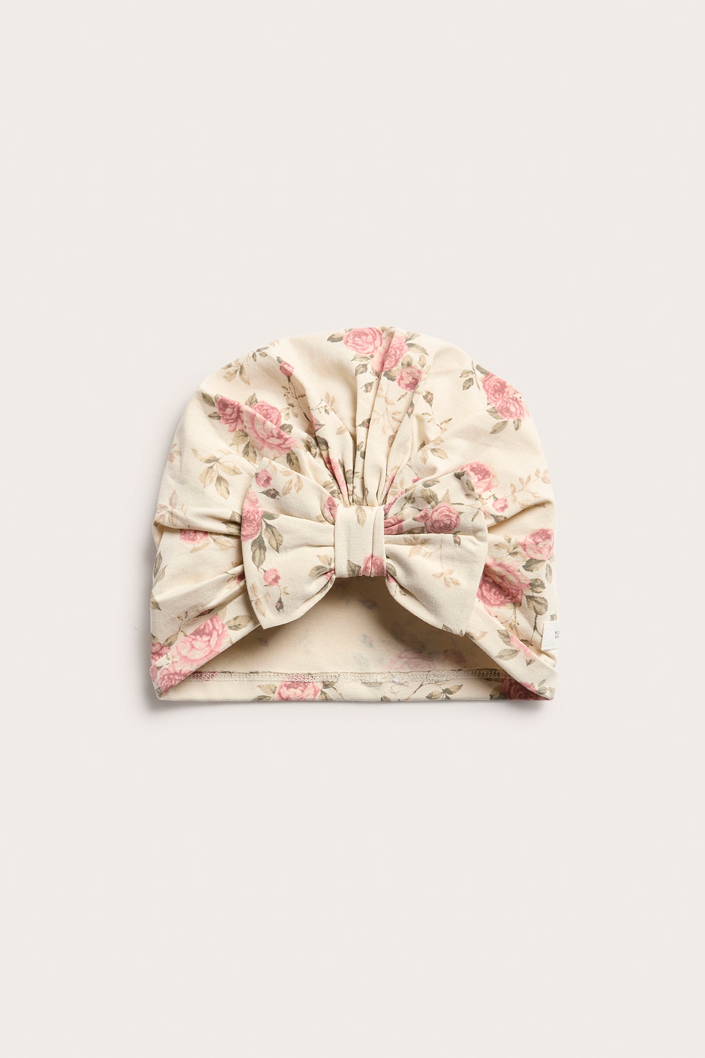 Baby & kids' beige floral turban hat