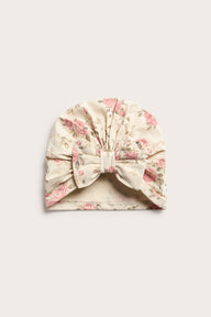 Baby & kids' beige floral turban hat