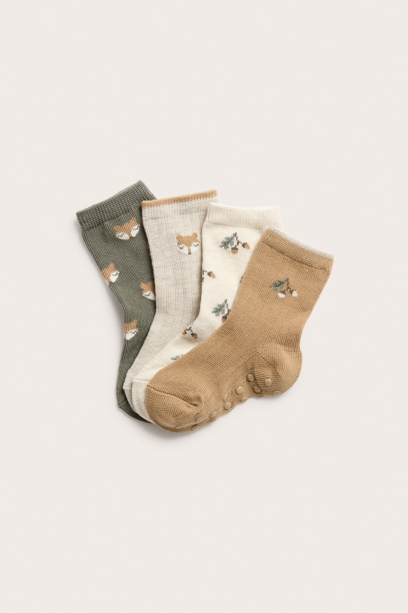 Baby green patterned socks 4-Pack