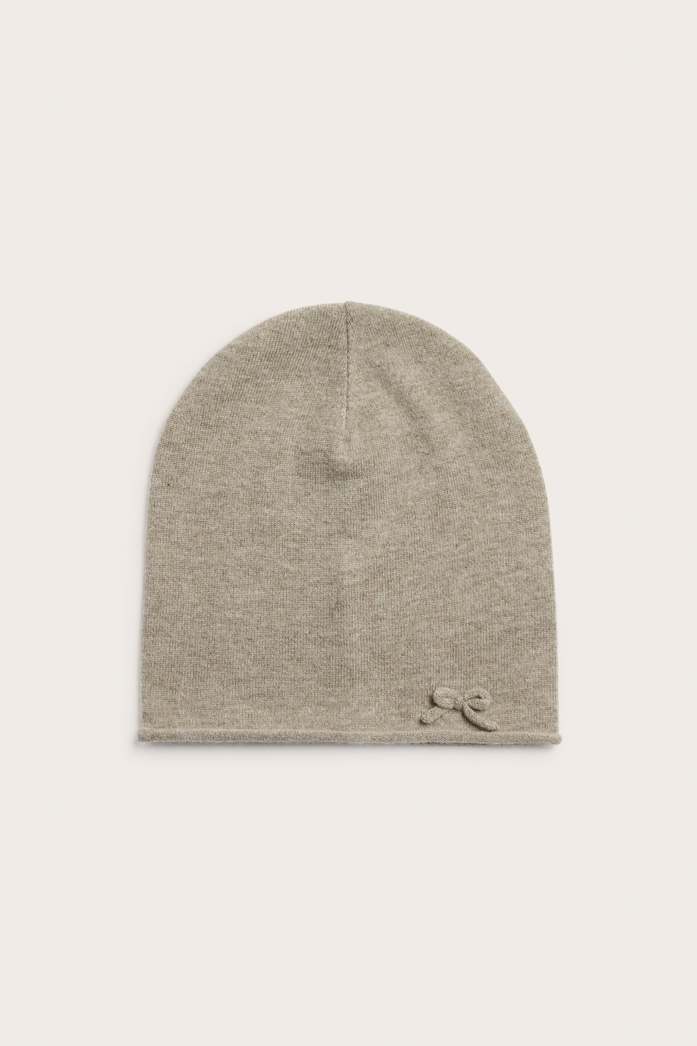 Women's beige wool and cashmere blend hat