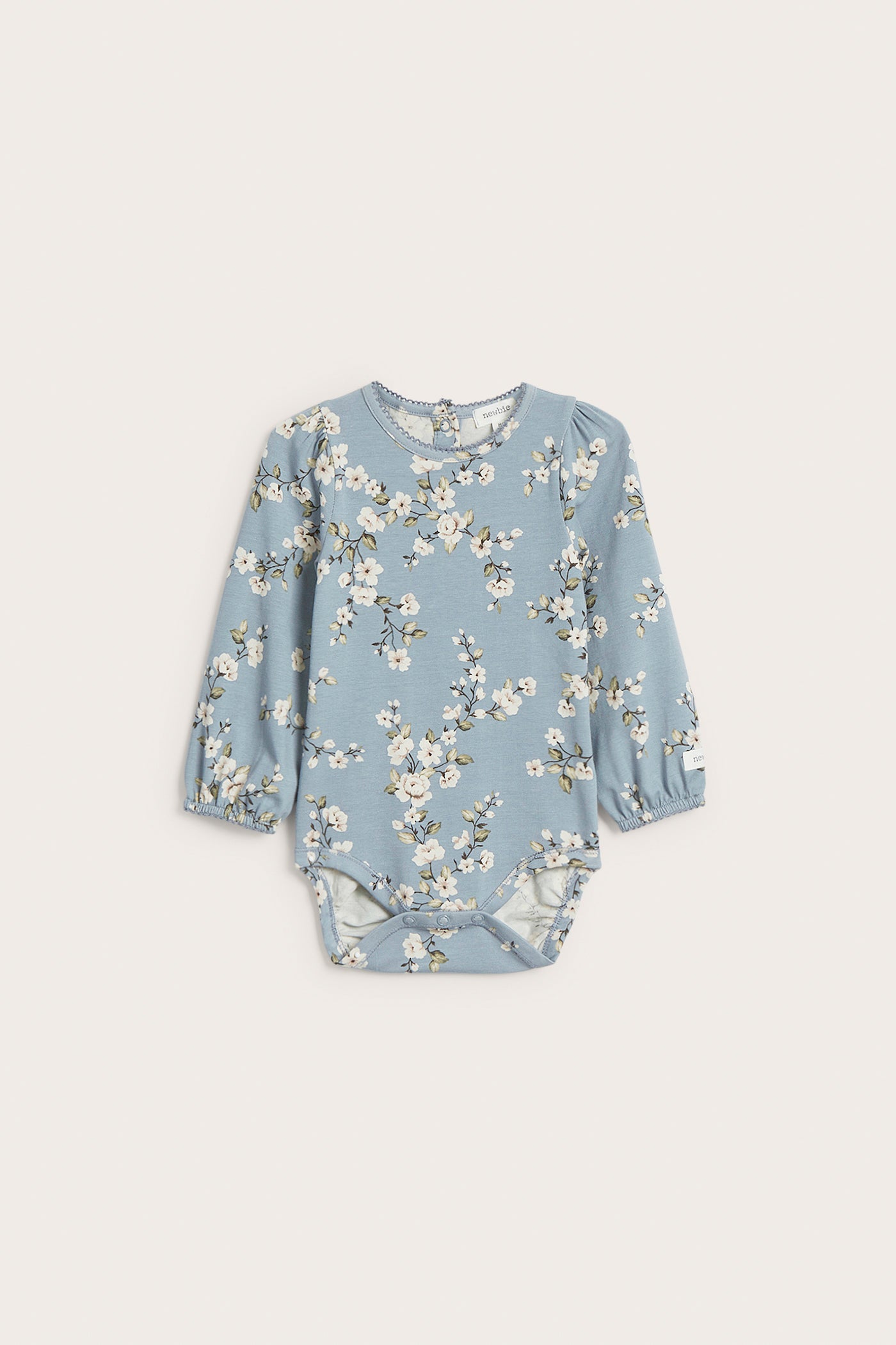 Baby blue floral bodysuit
