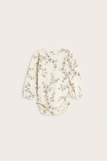 Baby beige floral bodysuit