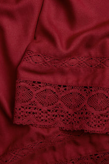 Women's  red skirt with lace details