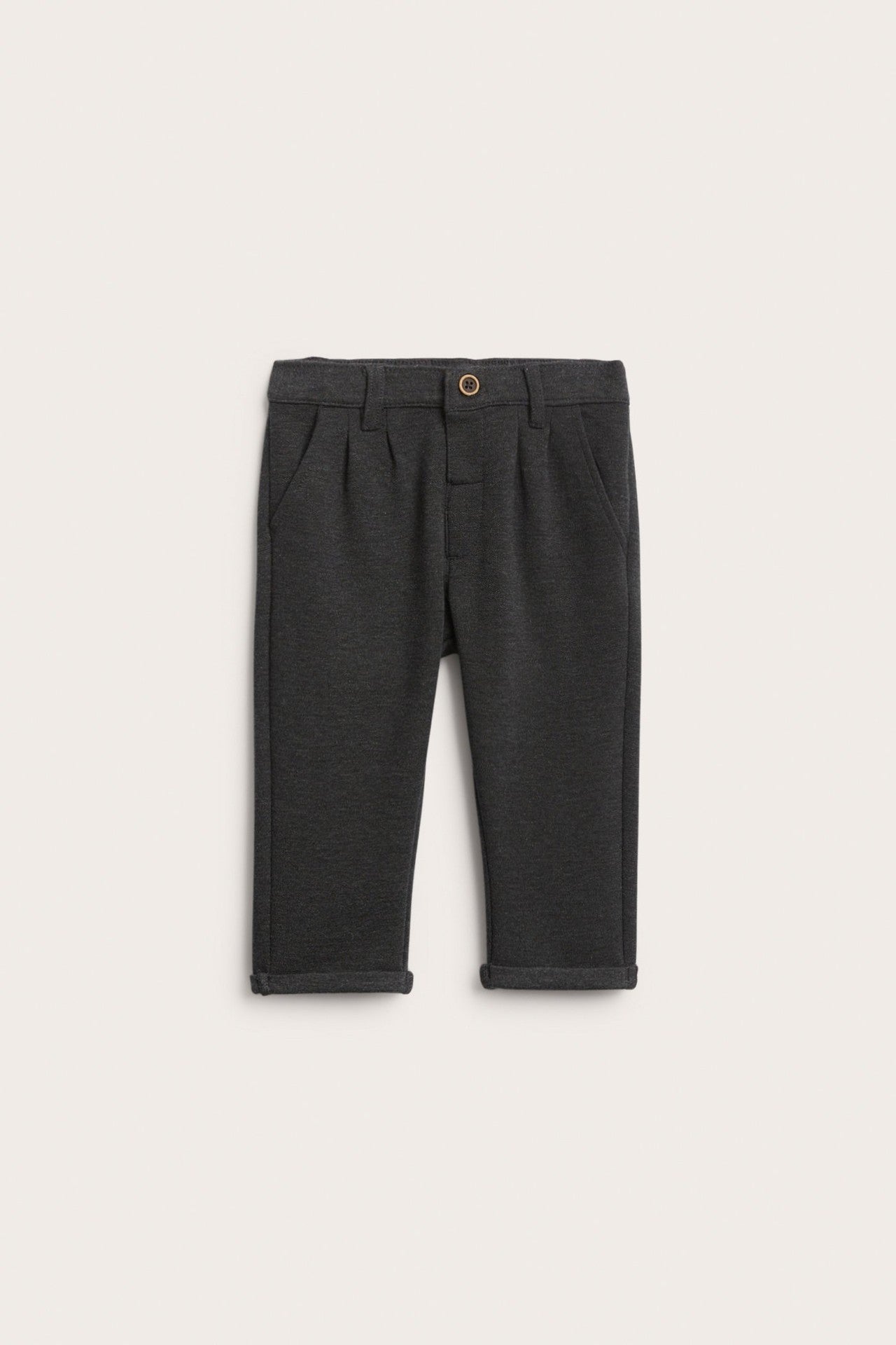 Baby grey turn-up trousers