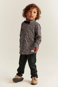 Kids' grey turn-up trousers