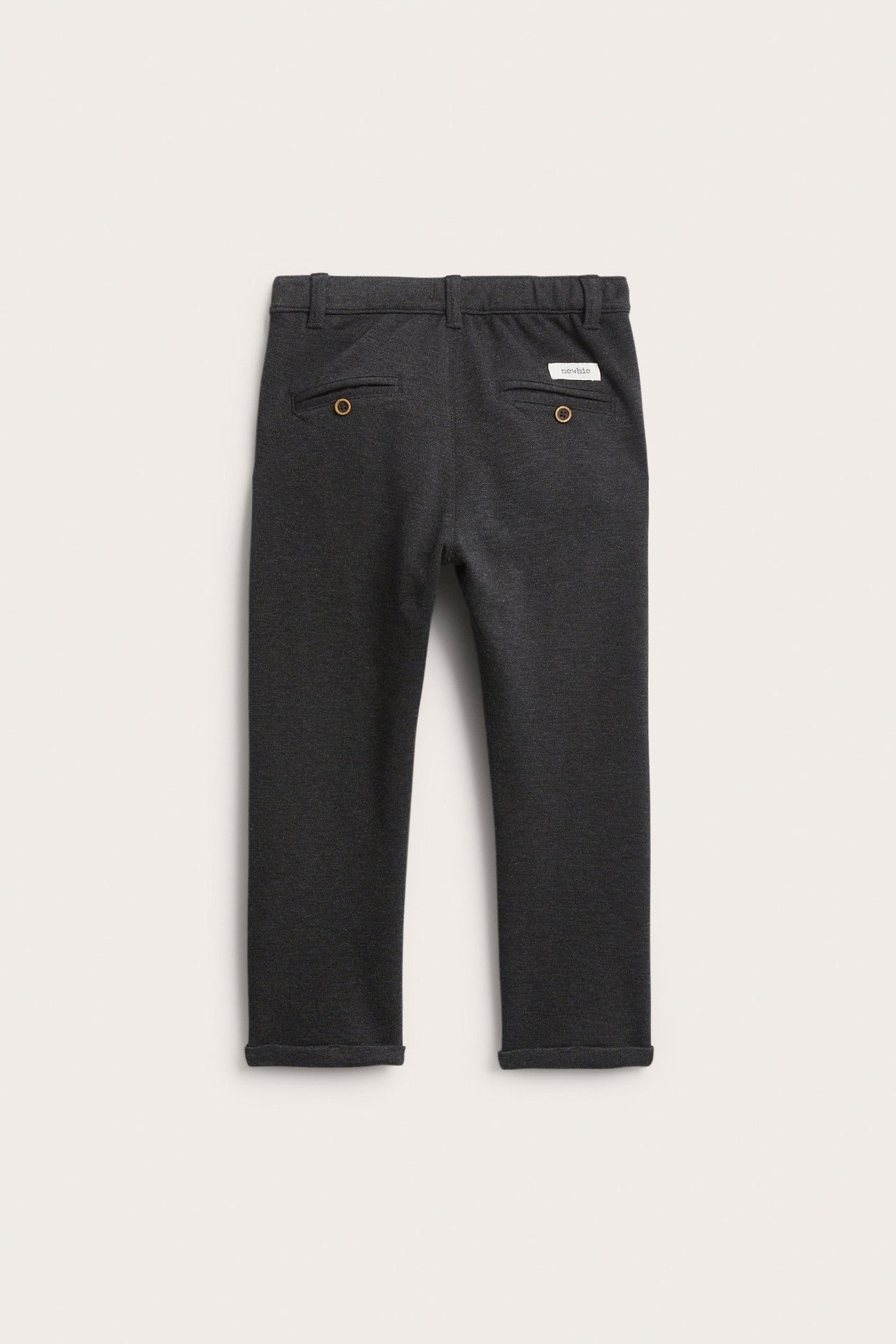 Kids' grey turn-up trousers