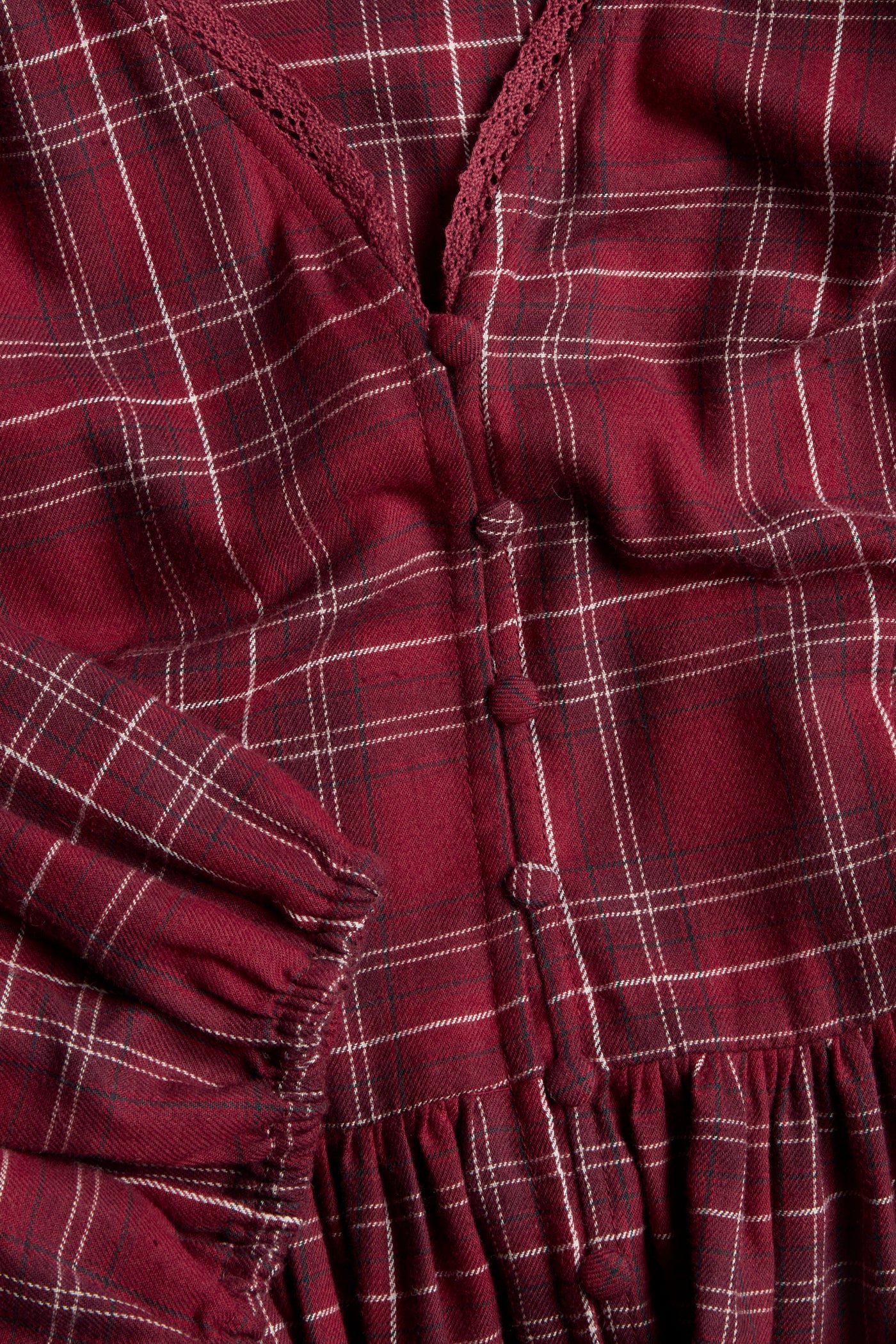 Women's red checked Christmas dress