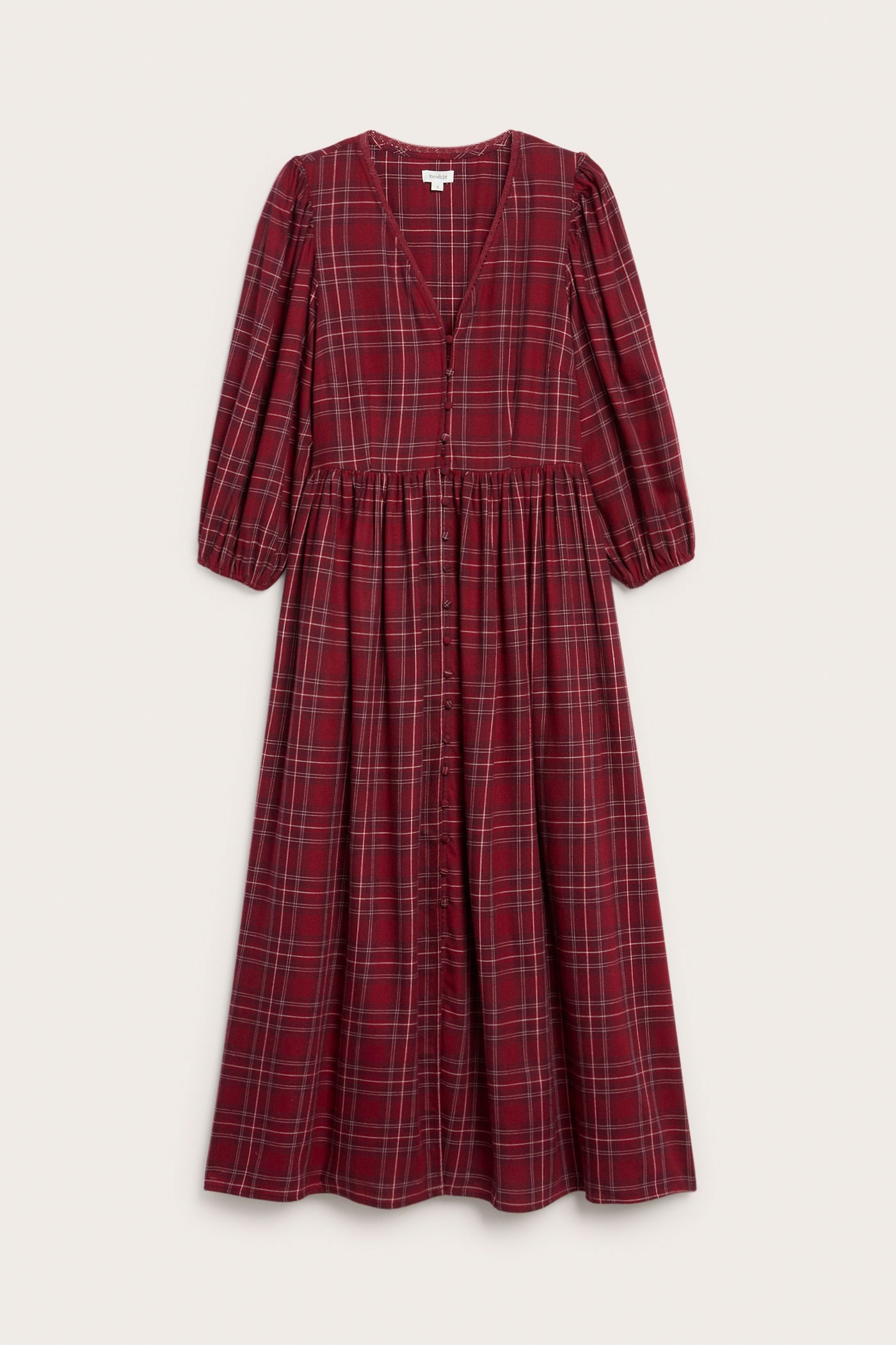 Women's red checked Christmas dress