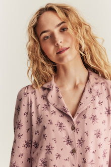 Women's pink floral pyjamas
