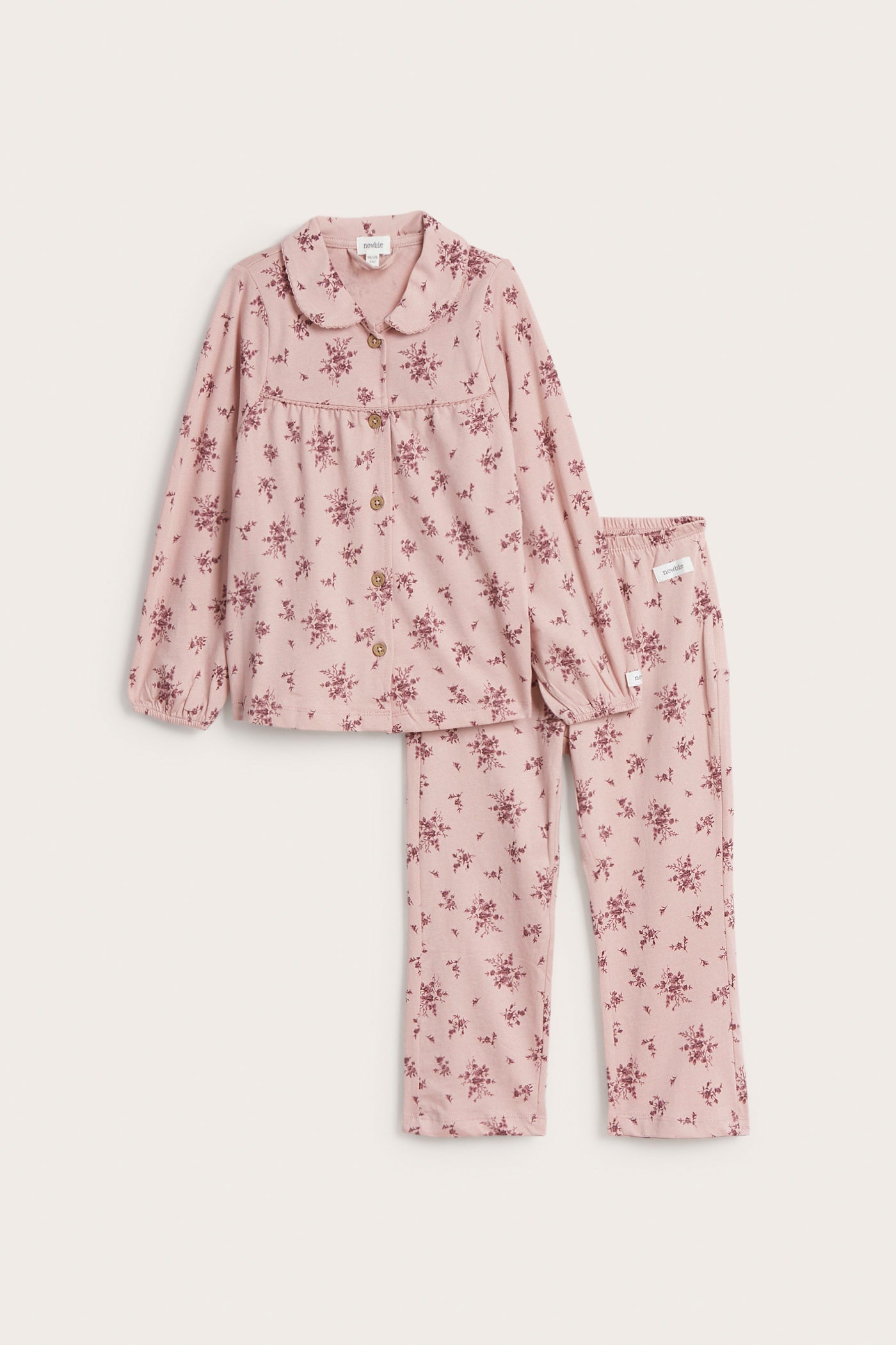 Baby & kids' pink floral pyjamas