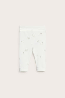 Baby white leggings with lamp print