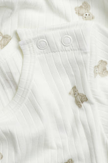 Baby white bodysuit with bear print